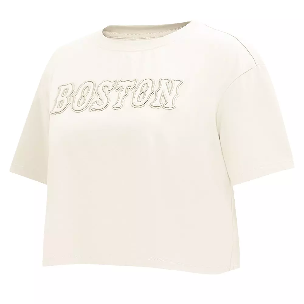 Pro Standard Women's MLB Boston Red Sox​ Neutral SJ Boxy Top -Cream - CREAM
