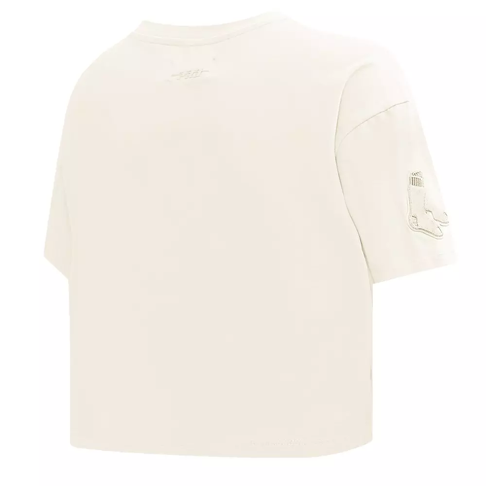 Pro Standard Women's MLB Boston Red Sox​ Neutral SJ Boxy Top -Cream - CREAM