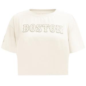 Pro Standard Women's MLB Boston Red Sox​ Neutral SJ Boxy Top -Cream