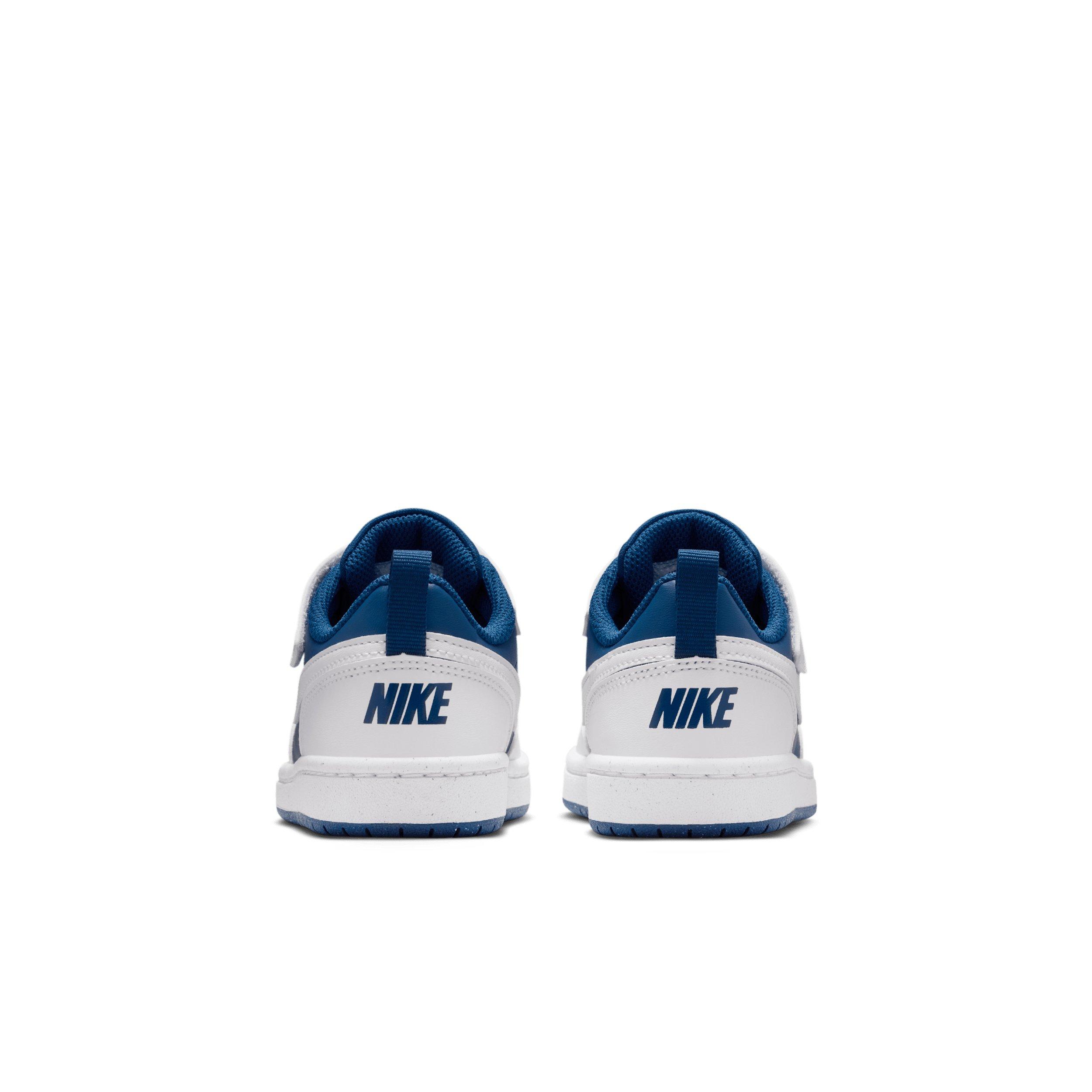 Nike Court Borough Low Recraft "Court Blue/White/White" Preschool Boys' Shoe - BLUE/WHITE/WHITE Thumbnail View 5