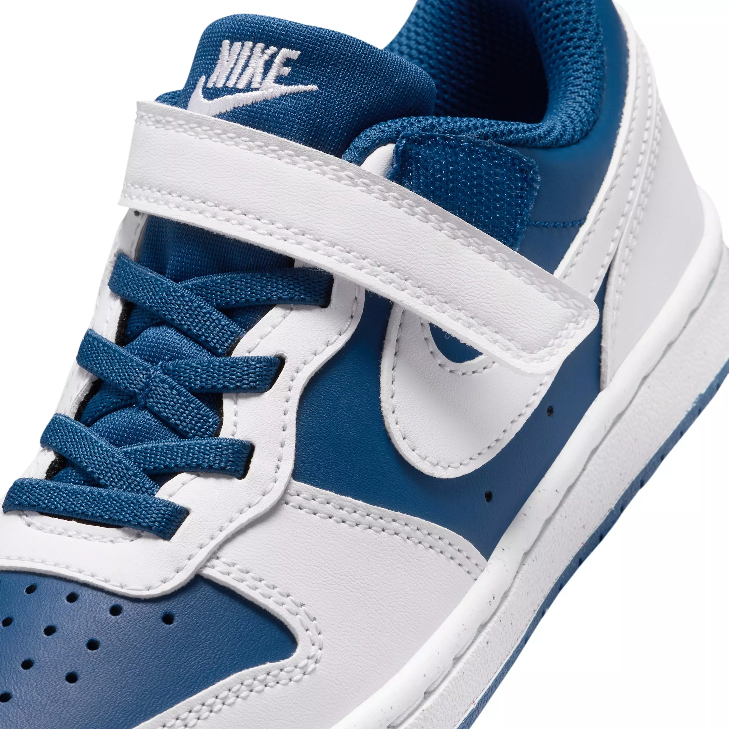 Nike Court Borough Low Recraft "Court Blue/White/White" Preschool Boys' Shoe - BLUE/WHITE/WHITE