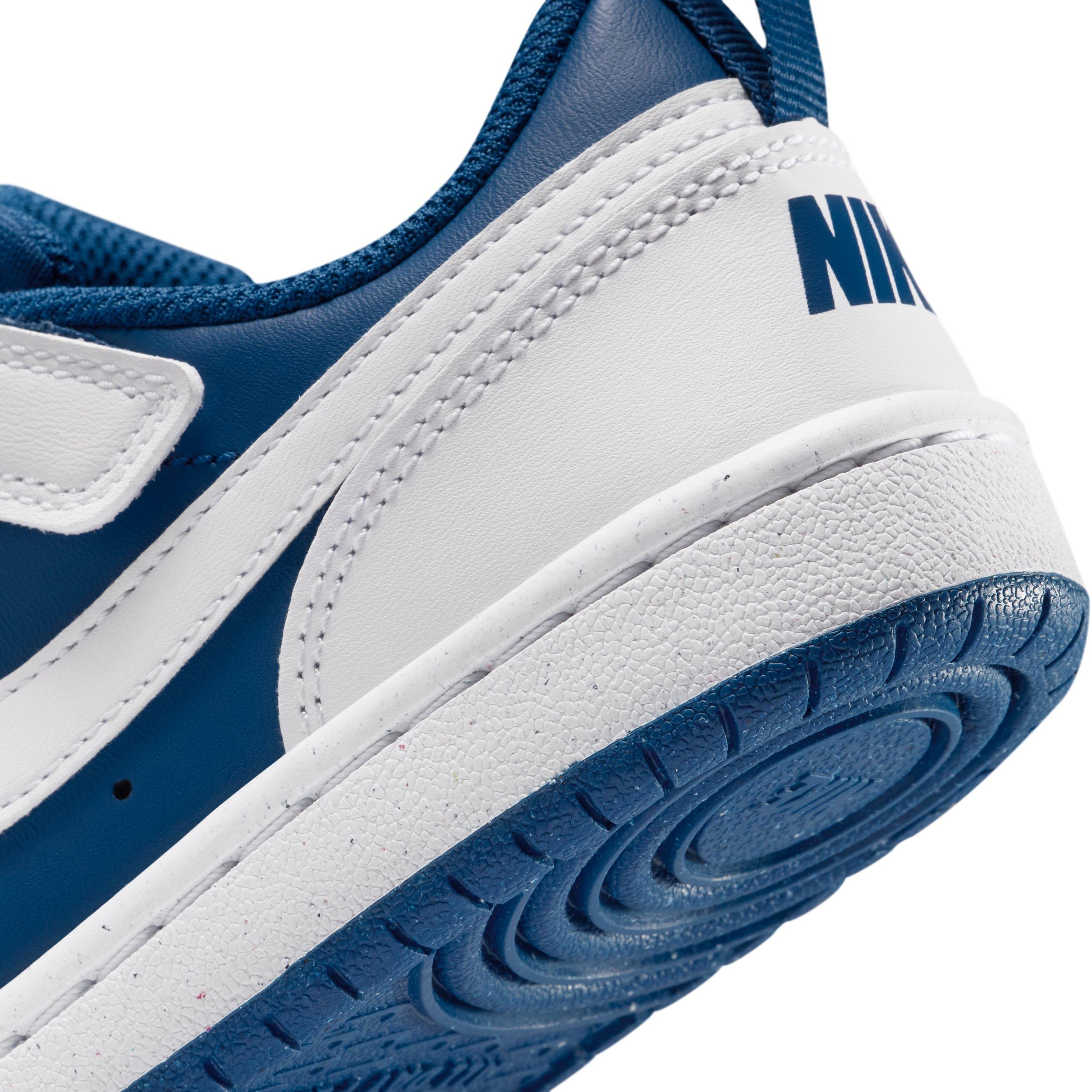 Nike Court Borough Low Recraft "Court Blue/White/White" Preschool Boys' Shoe - BLUE/WHITE/WHITE Thumbnail View 8