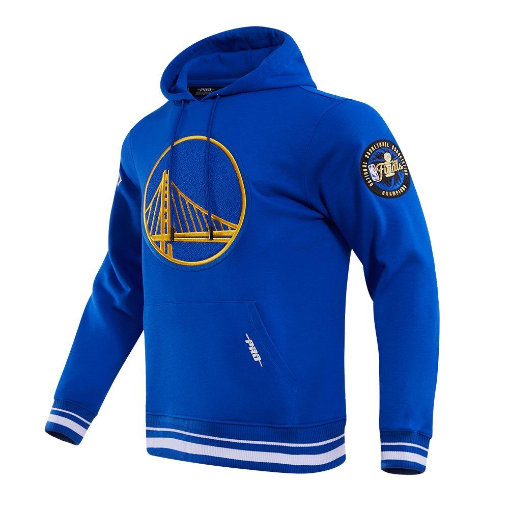 Pro Standard Men's NBA Golden State Warriors Retro Classic Fleece Pullover Hoodie - Royal - ROYAL Thumbnail View 3