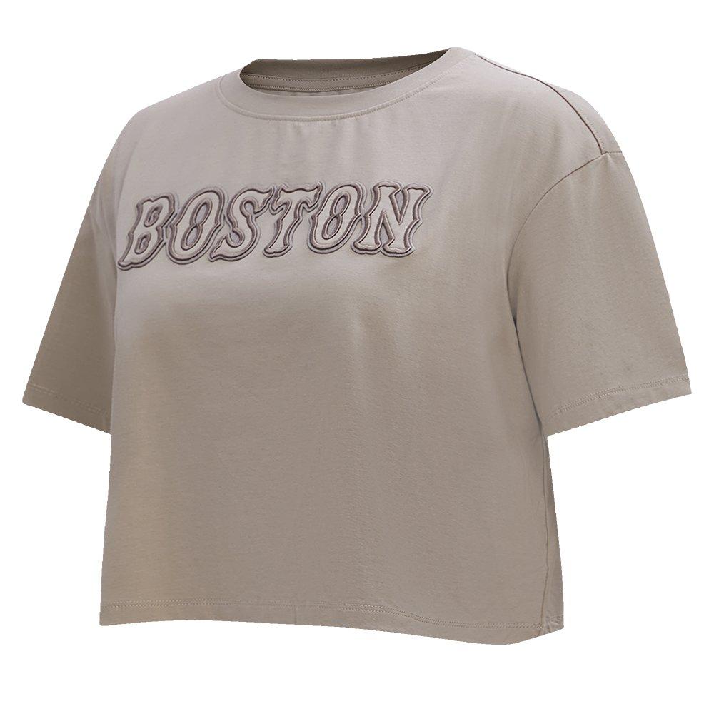 Pro Standard Women's MLB Boston Red Sox​ Neutral SJ Boxy Top - Tan - TAN Thumbnail View 3