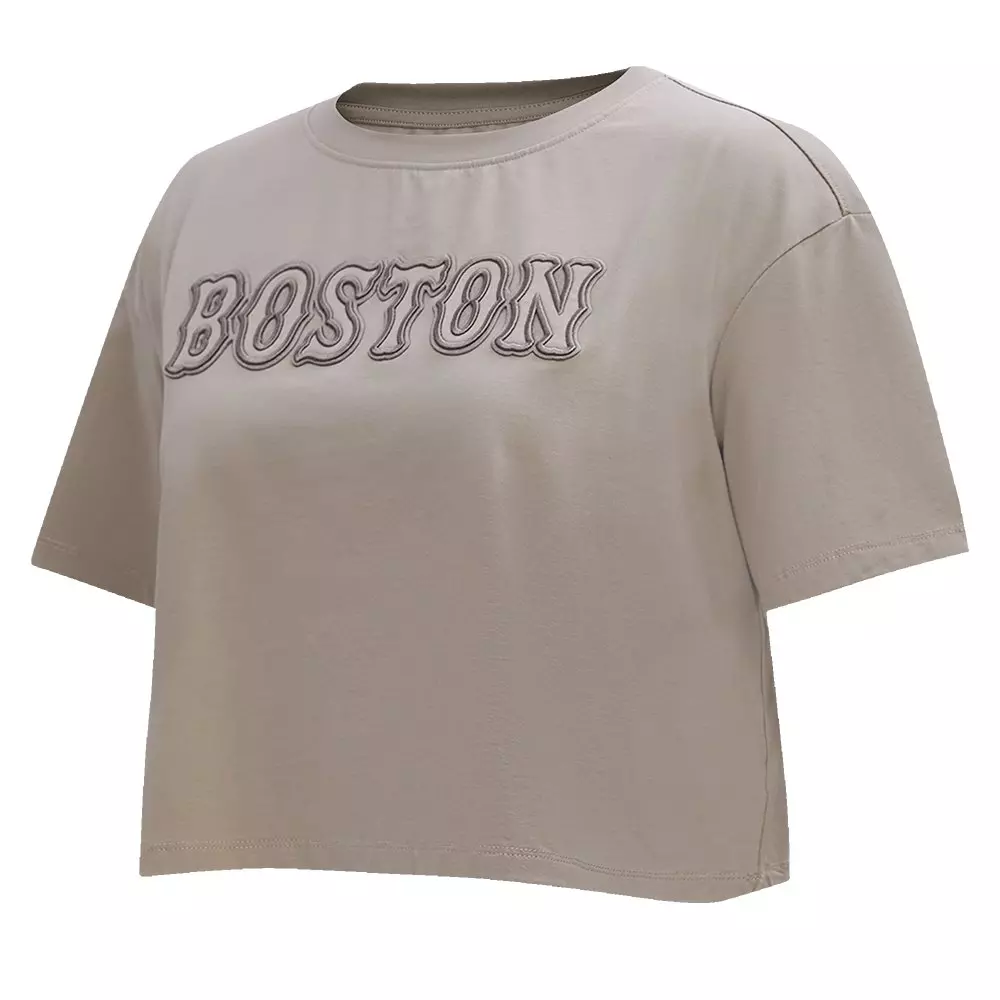 Pro Standard Women's MLB Boston Red Sox​ Neutral SJ Boxy Top -Tan - TAN
