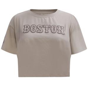 Pro Standard Women's MLB Boston Red Sox​ Neutral SJ Boxy Top -Tan