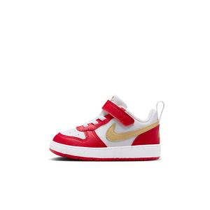 Nike Court Borough Low Recraft "White/University Red/White/Metallic Gold" Infant Boys' Shoe