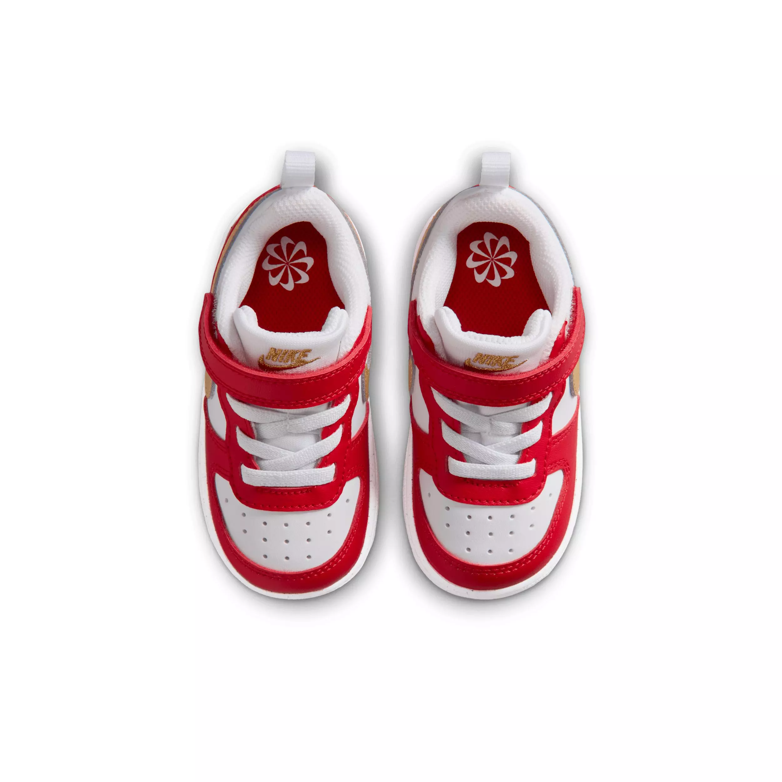 Nike Court Borough Low Recraft "White/University Red/White/Metallic Gold" Infant Boys' Shoe - WHITE/RED/WHITE/GOLD