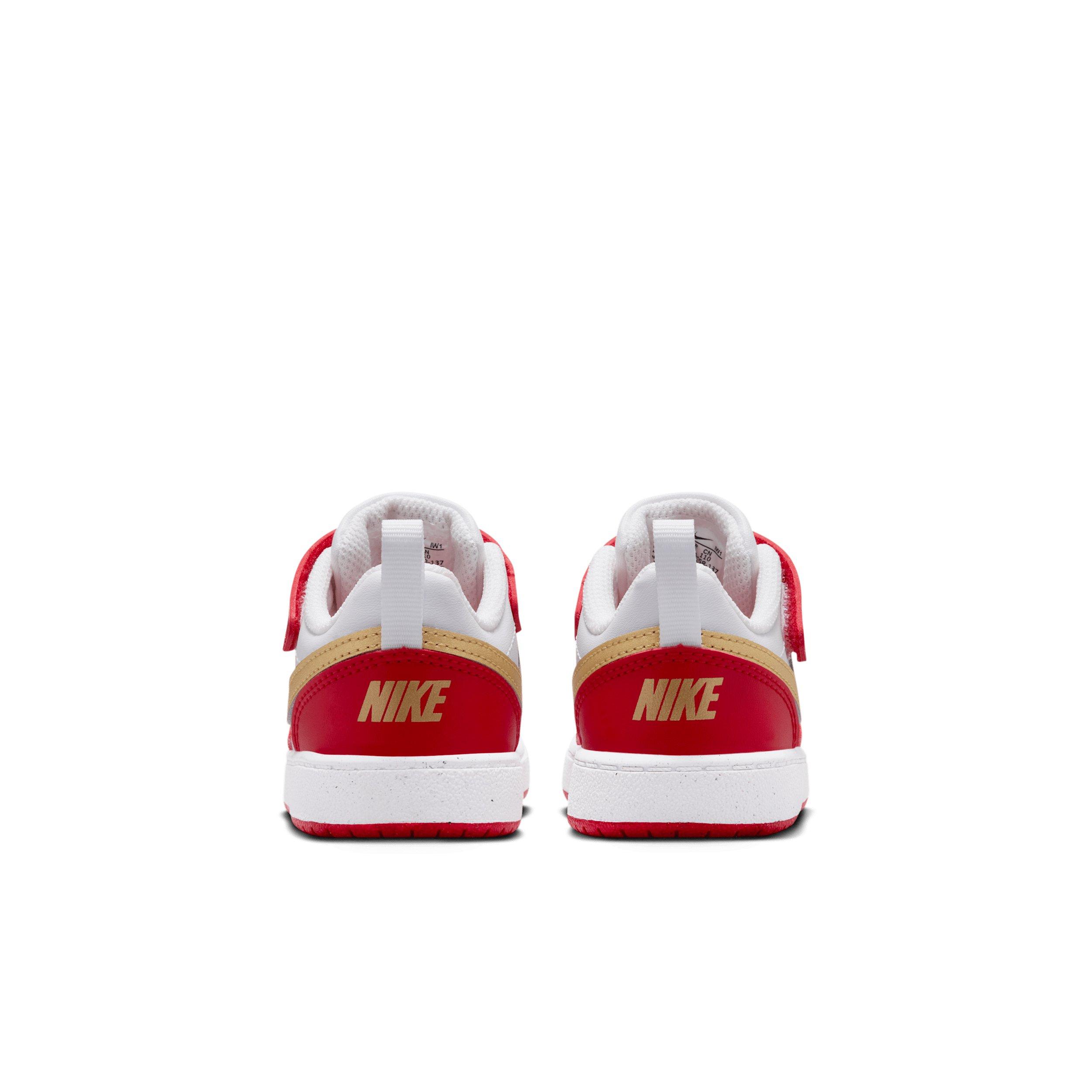 Nike Court Borough Low Recraft "White/University Red/White/Metallic Gold" Infant Boys' Shoe - WHITE/RED/WHITE/GOLD Thumbnail View 5
