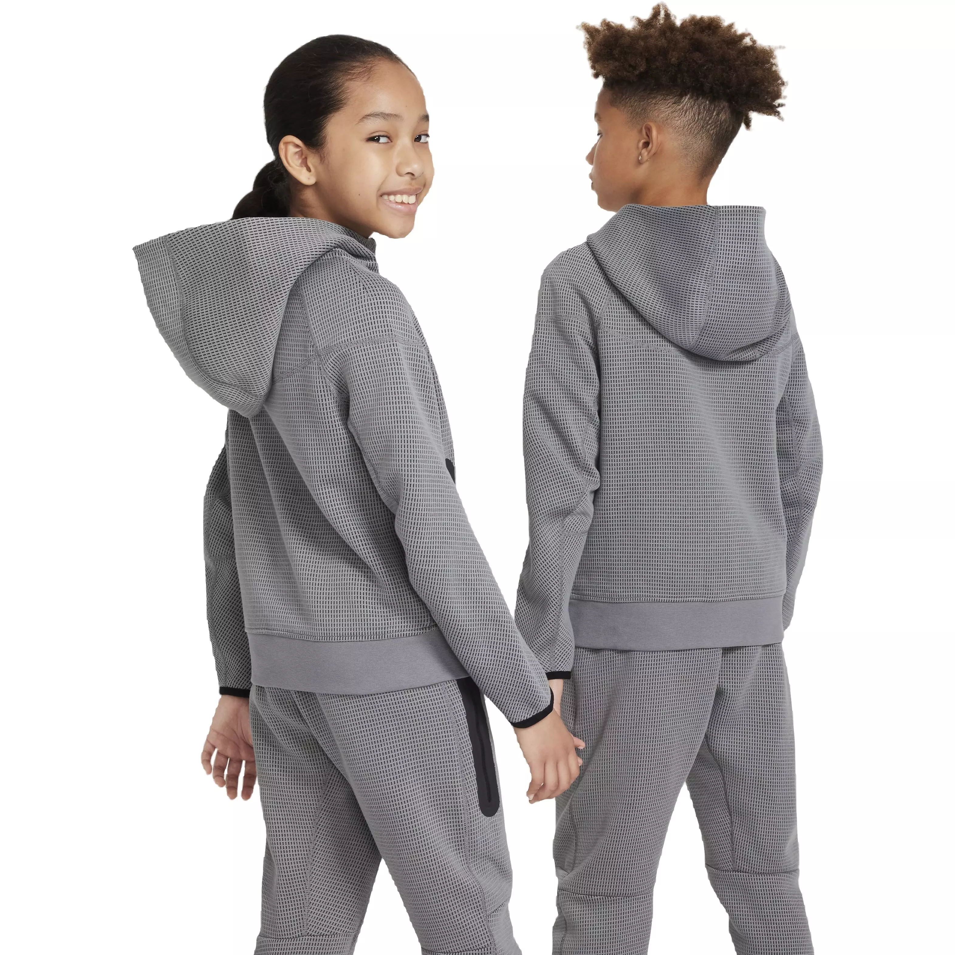 Nike Big Kids' Sportswear Tech Fleece Winterized Full-Zip Jacket - Grey - GREY