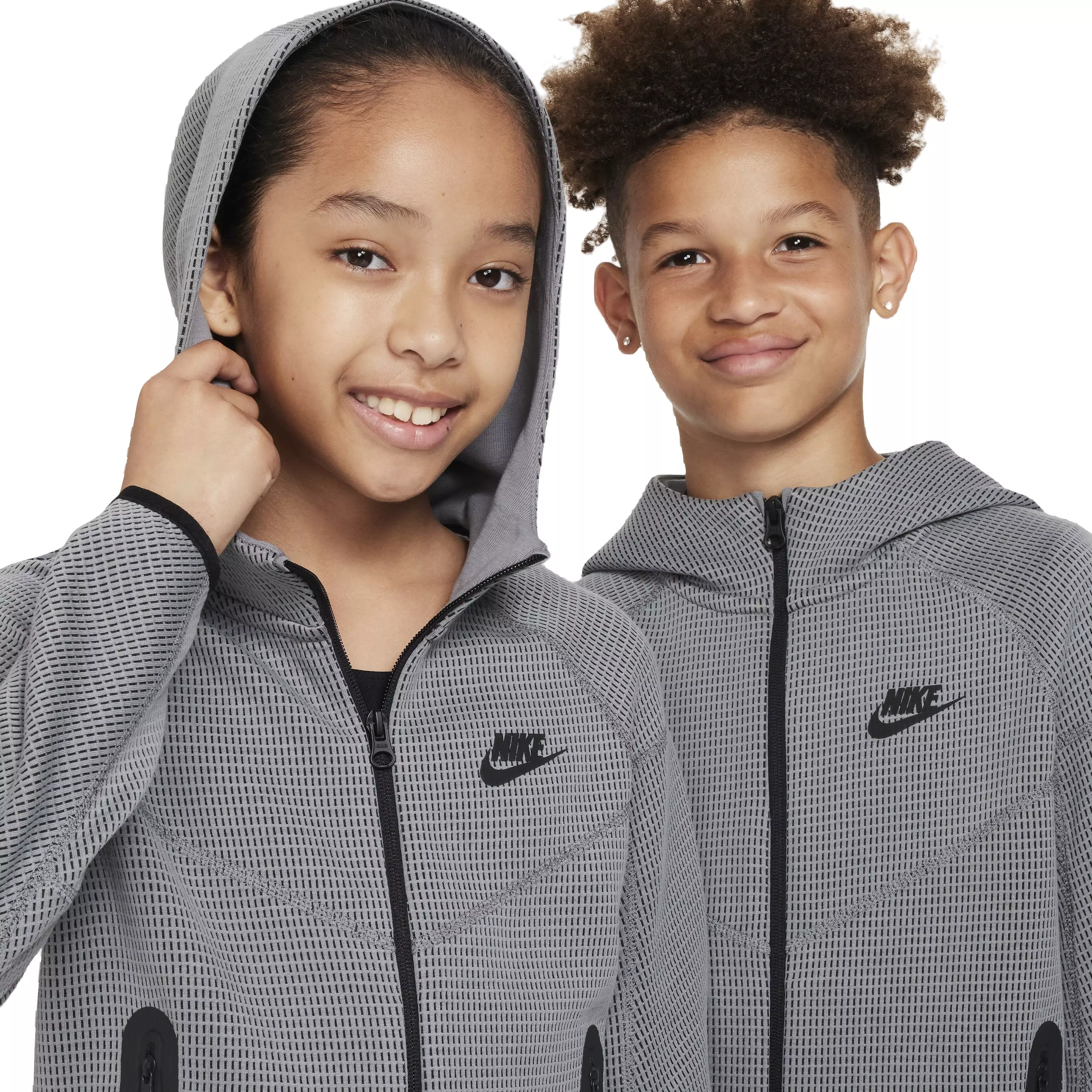 Nike Big Kids' Sportswear Tech Fleece Winterized Full-Zip Jacket - Grey - GREY