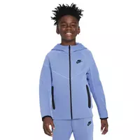 Nike Big Boys' Sportswear Tech Fleece Full-Zip Jacket-Grey/Black/White -  Hibbett