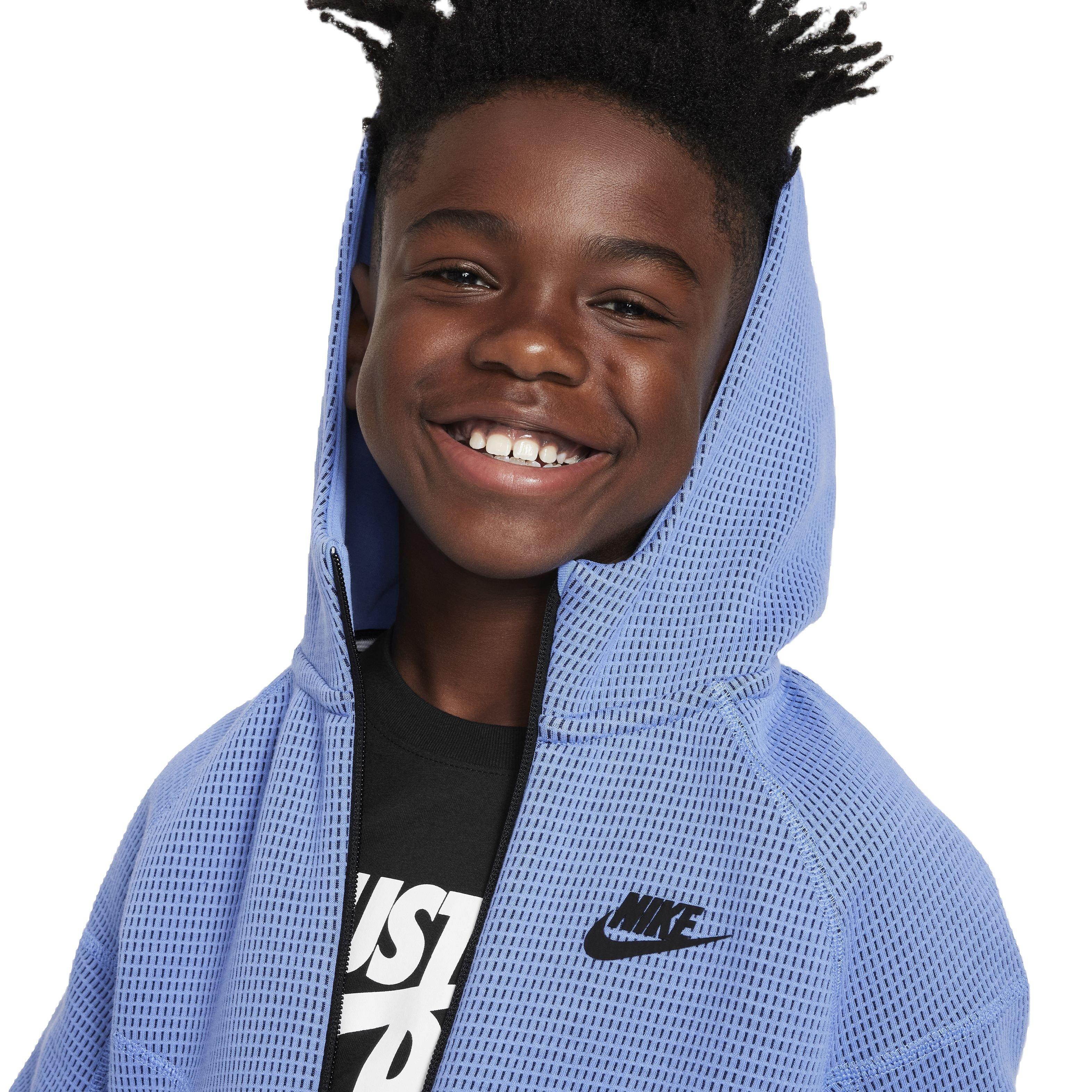 Nike Big Kids' Sportswear Tech Fleece Winterized Full-Zip Jacket - Blue - BLUE Thumbnail View 3