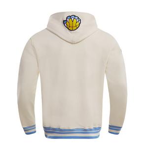 Pro Standard Men's NBA Memphis Grizzlies Retro Classic Fleece Pullover Hoodie -Eggshell/Blue