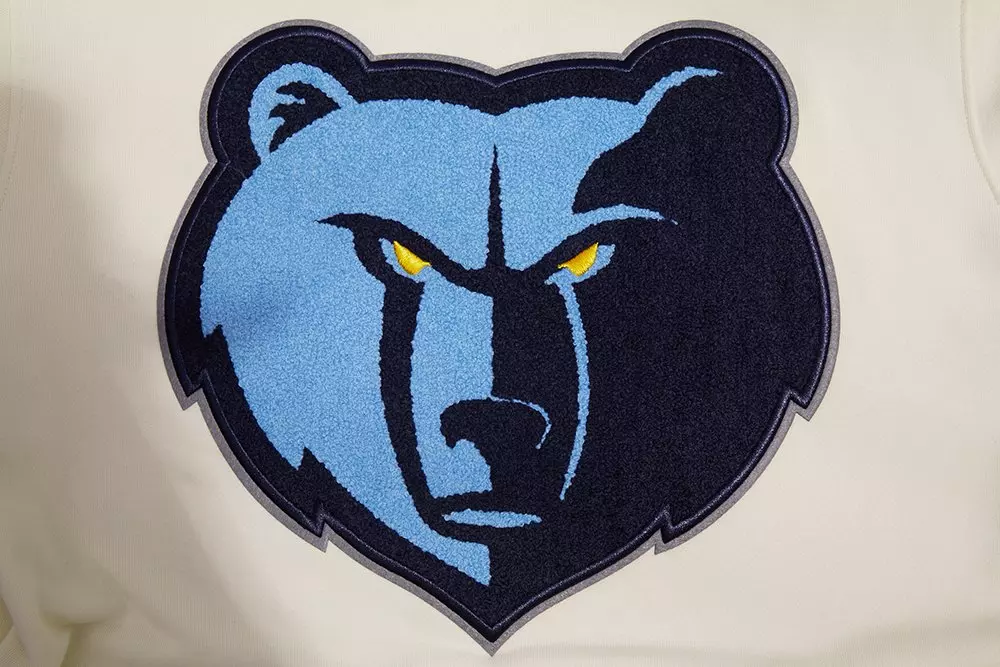 Pro Standard Men's NBA Memphis Grizzlies Retro Classic Fleece Pullover Hoodie -Eggshell/Blue - EGGSHELL/BLUE