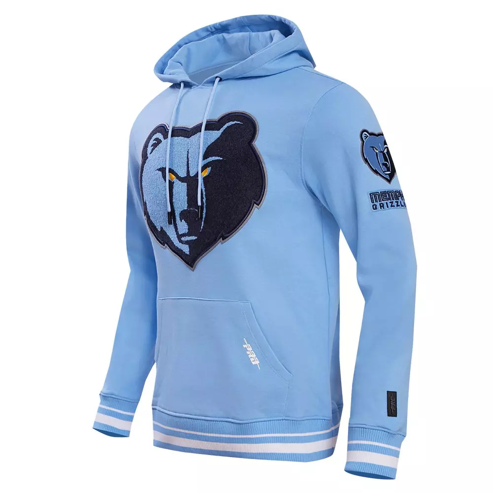 Pro Standard Men's NBA Memphis Grizzlies Retro Classic Fleece Pullover Hoodie -Blue - BLUE