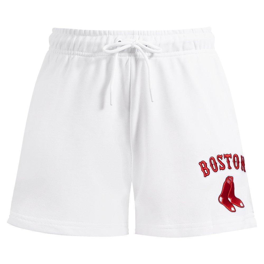 Pro Standard Women's MLB Boston Red Sox Classic Fleece Shorts -White - WHITE Thumbnail View 1