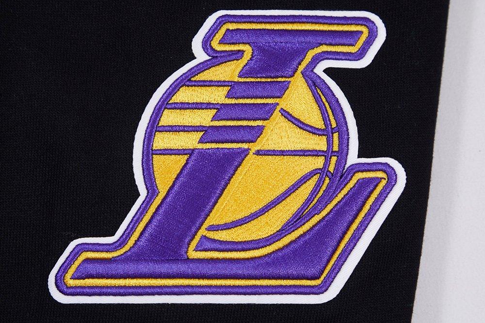 Pro Standard Men's NBA Los Angeles Lakers Retro Classic Fleece Pullover Hoodie -Black/Purple/Yellow - BLACK/PURPLE/YELLOW Thumbnail View 7