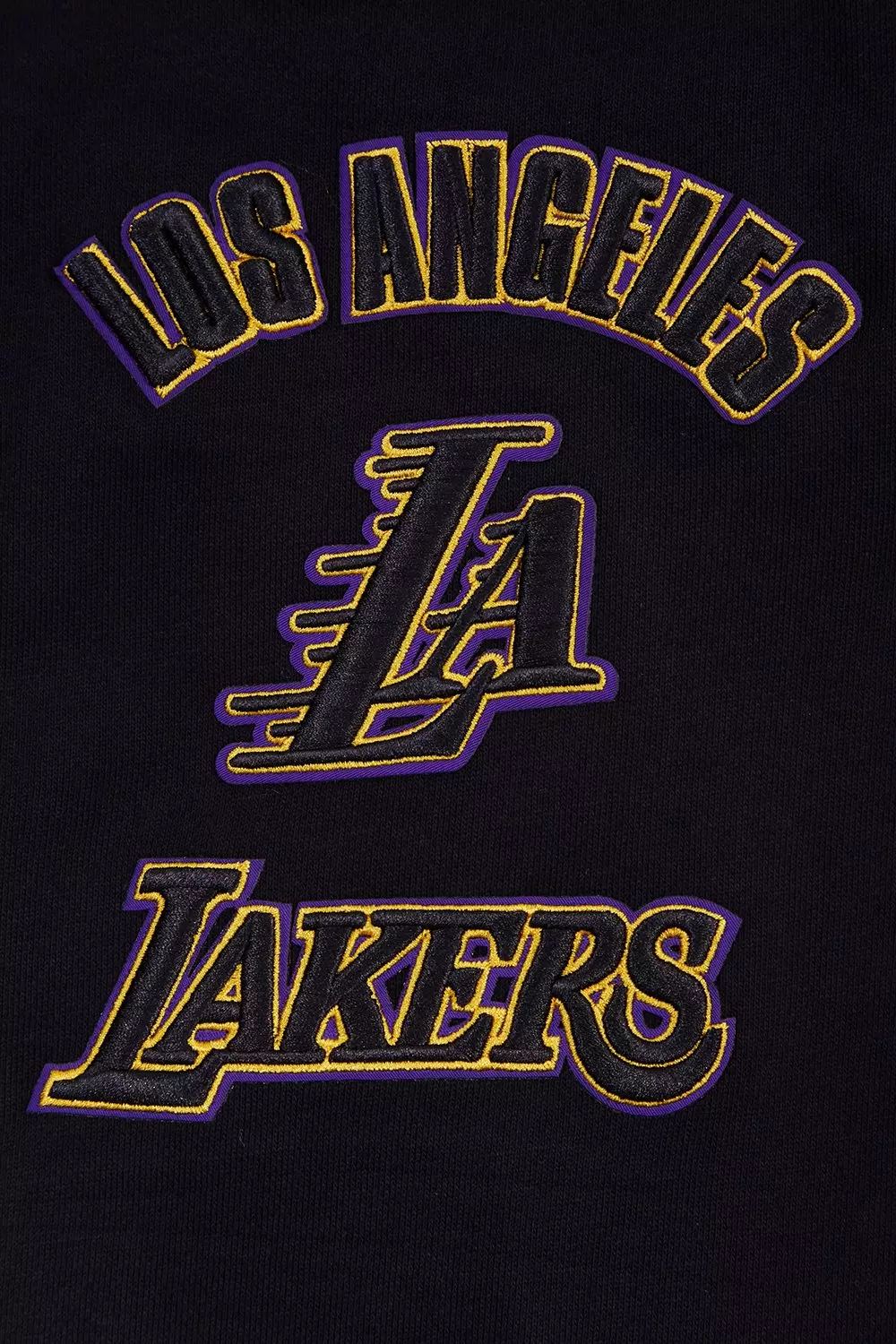 Pro Standard Men's NBA Los Angeles Lakers Retro Classic Fleece Pullover Hoodie - Black/Purple/Yellow - BLACK/PURPLE/YELLOW