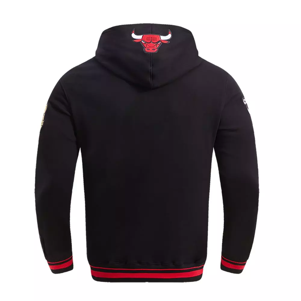 Pro Standard Men's NBA Chicago Bulls Retro Classic Fleece Pullover Hoodie - Black/Red - BLACK/RED