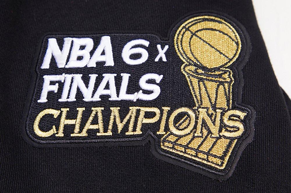 Pro Standard Men's NBA Chicago Bulls Retro Classic Fleece Pullover Hoodie - Black/Red - BLACK/RED Thumbnail View 7