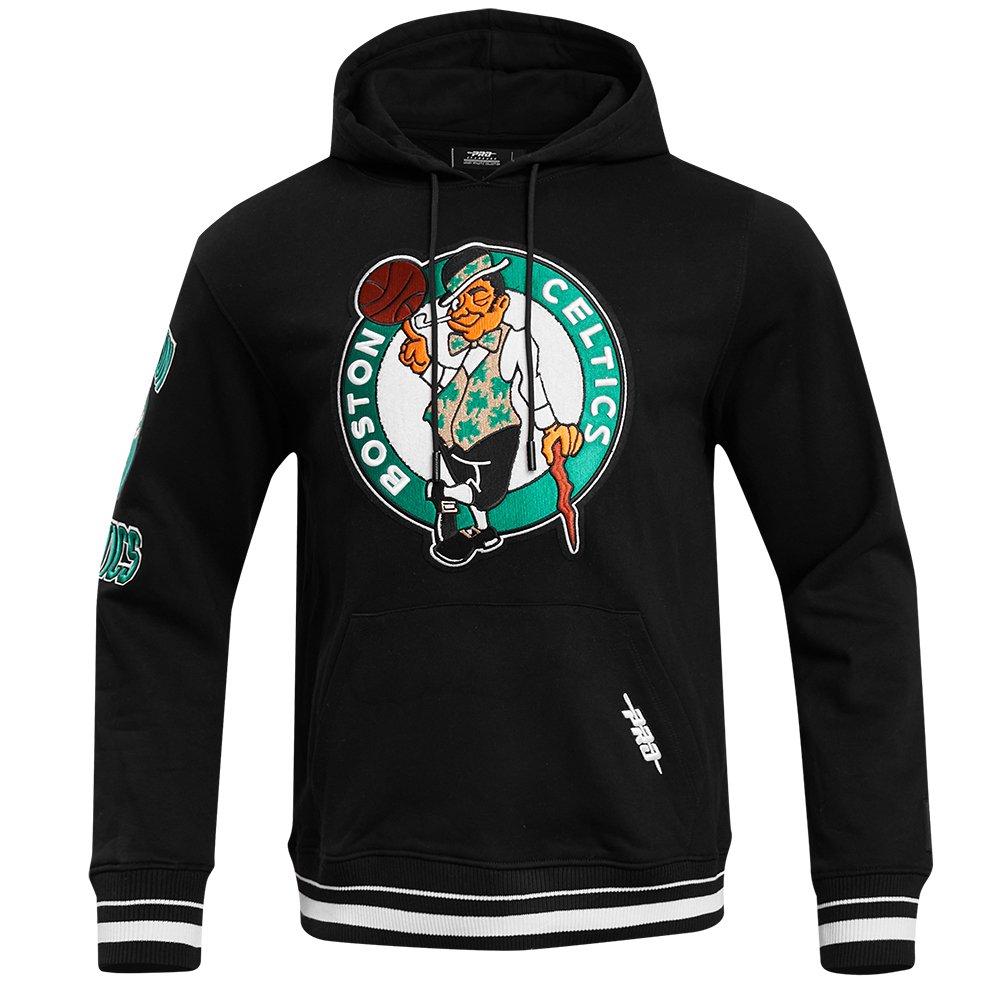 Pro Standard Men's NBA Boston Celtics Retro Classic Fleece Pullover Hoodie -Black - BLACK Thumbnail View 1
