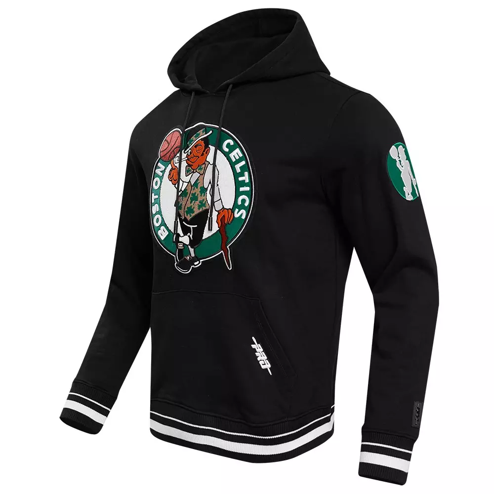 Pro Standard Men's NBA Boston Celtics Retro Classic Fleece Pullover Hoodie - Black - BLACK