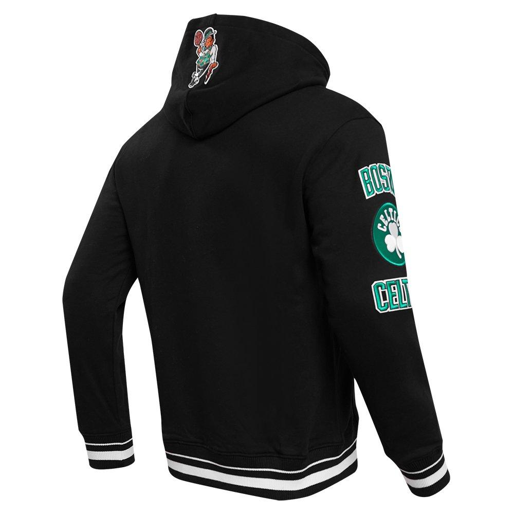 Pro Standard Men's NBA Boston Celtics Retro Classic Fleece Pullover Hoodie - Black - BLACK Thumbnail View 4