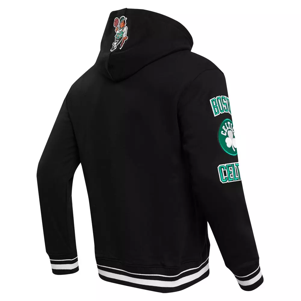 Pro Standard Men's NBA Boston Celtics Retro Classic Fleece Pullover Hoodie -Black - BLACK