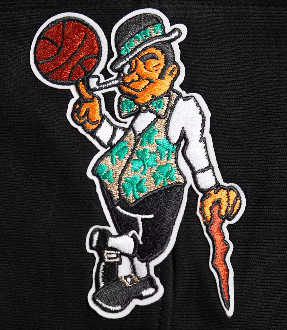 Pro Standard Men's NBA Boston Celtics Retro Classic Fleece Pullover Hoodie -Black - BLACK