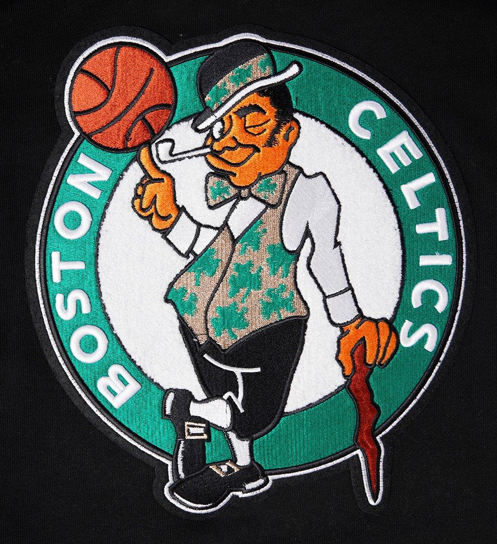Pro Standard Men's NBA Boston Celtics Retro Classic Fleece Pullover Hoodie - Black - BLACK Thumbnail View 6