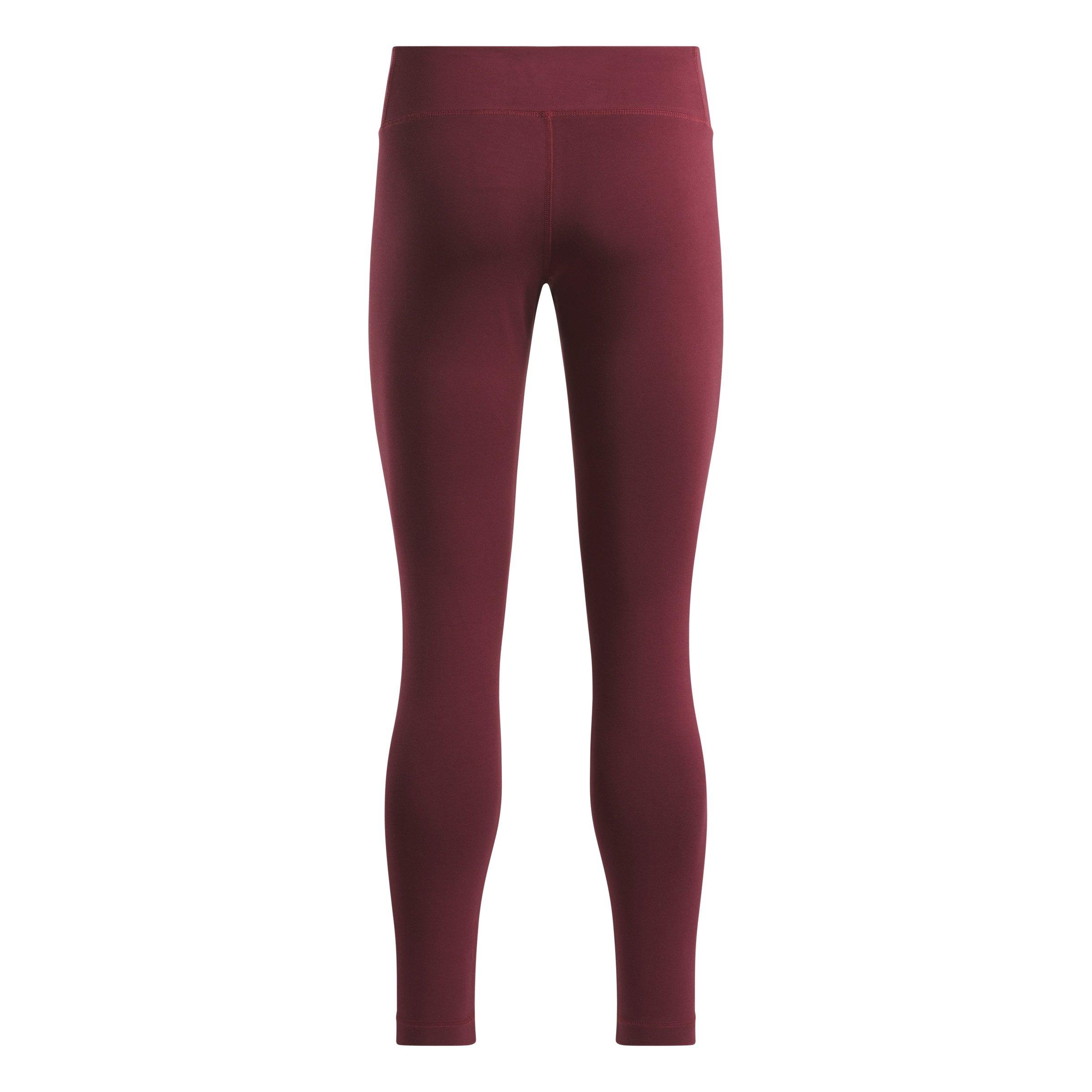 Reebok Identity Small Logo Cotton Women's Maroon Leggings