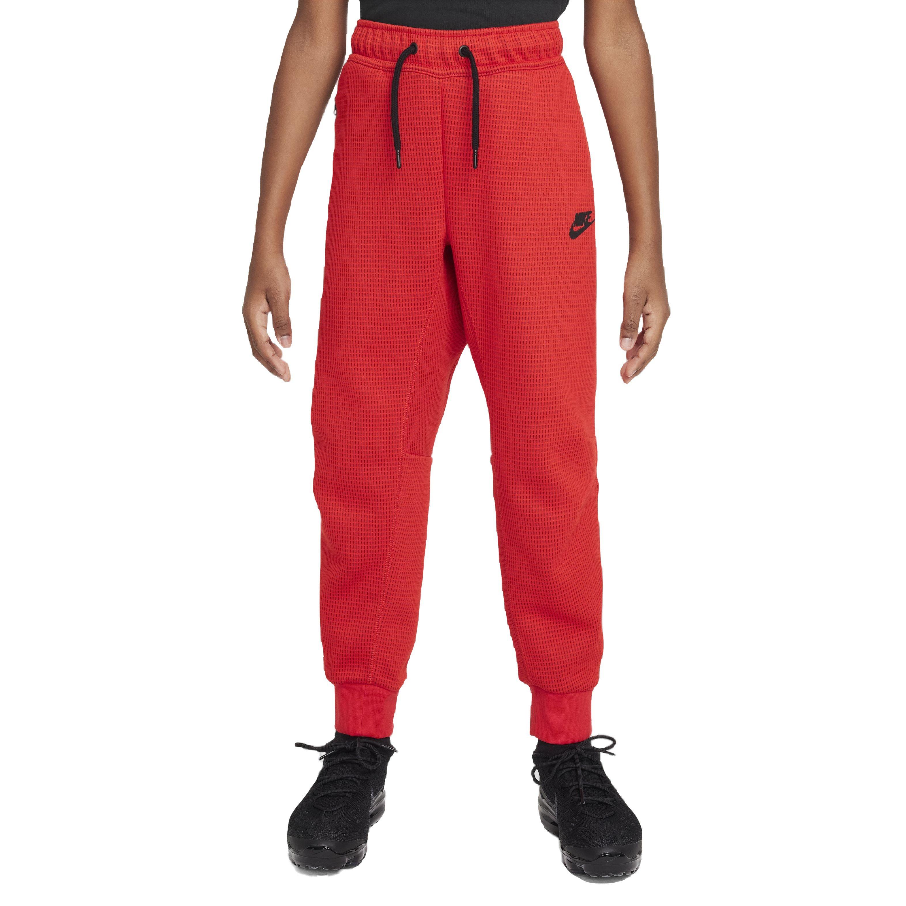 Nike Big Boys' Sportswear Tech Fleece Winterized Pants - Red - RED Thumbnail View 1
