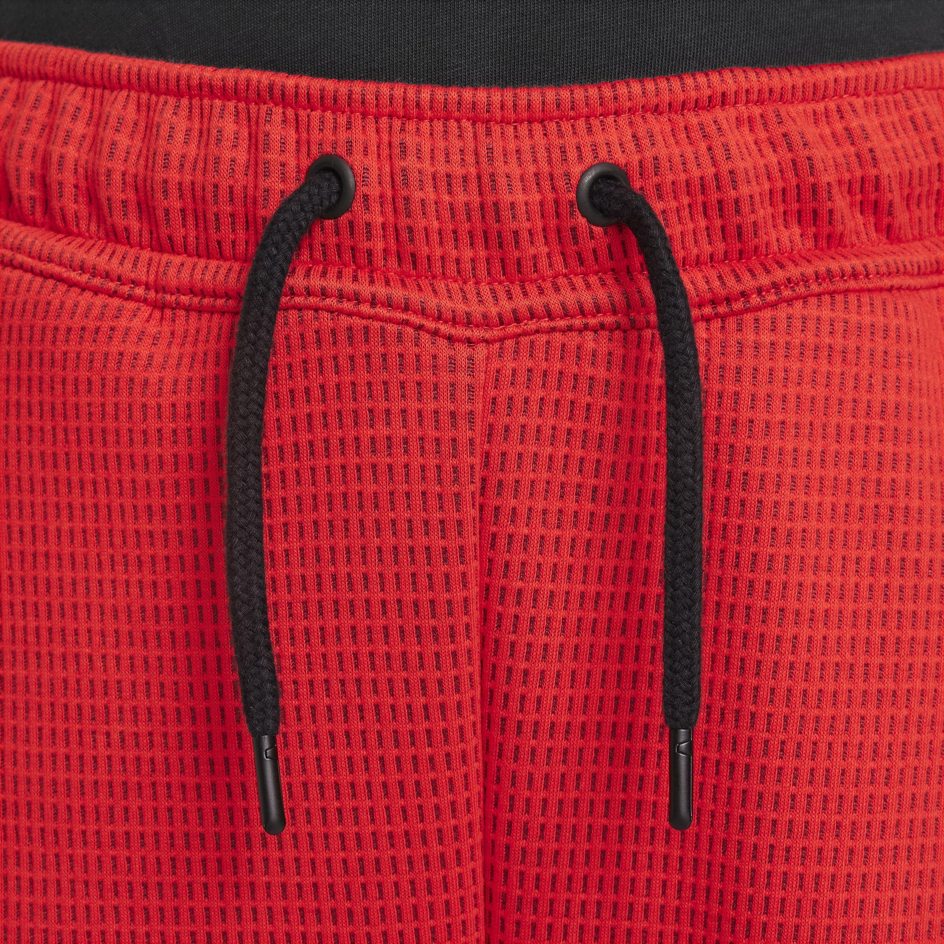 Nike Big Boys' Sportswear Tech Fleece Winterized Pants - Red - RED Thumbnail View 4