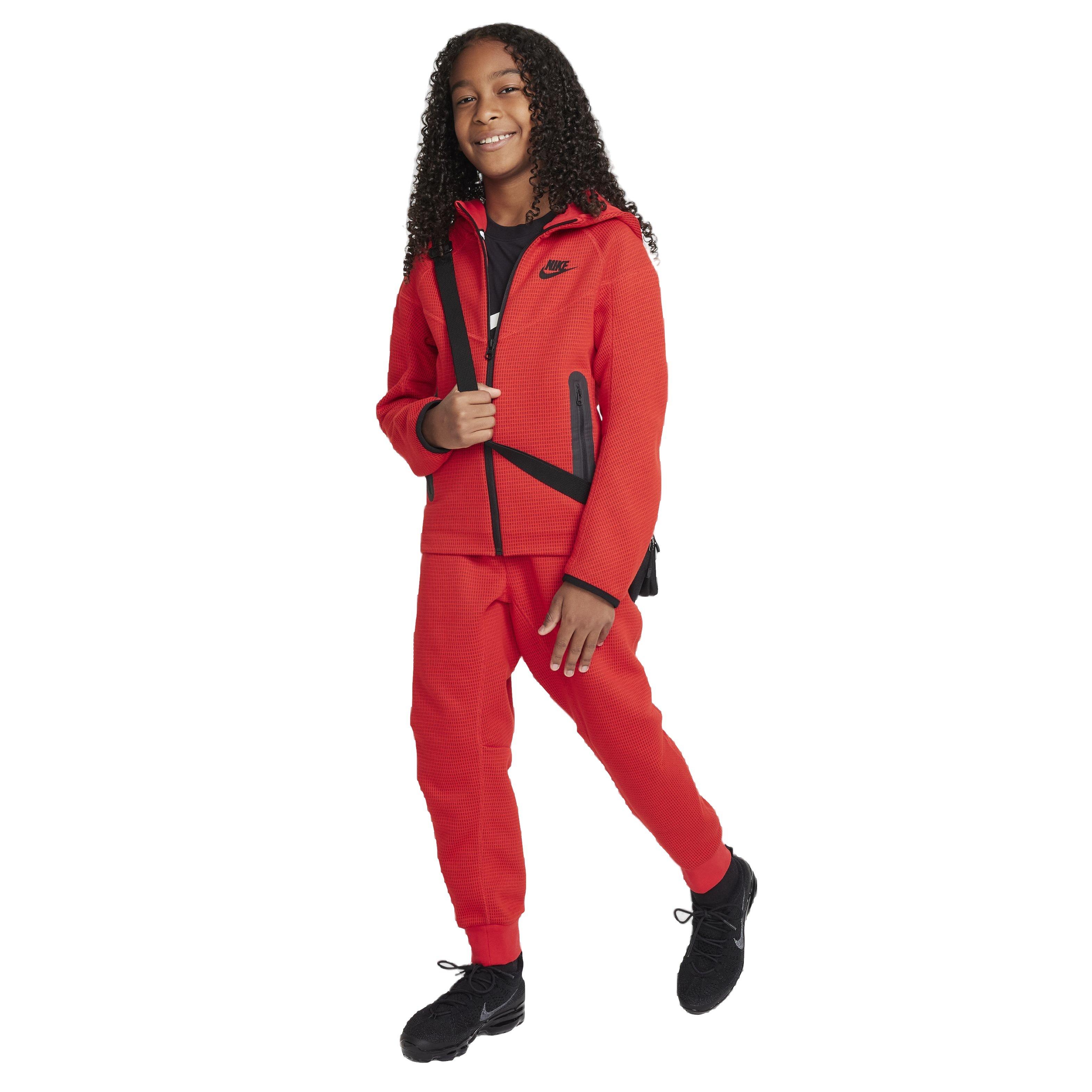 Nike Big Boys' Sportswear Tech Fleece Full-Zip Jacket-Red​ - Hibbett