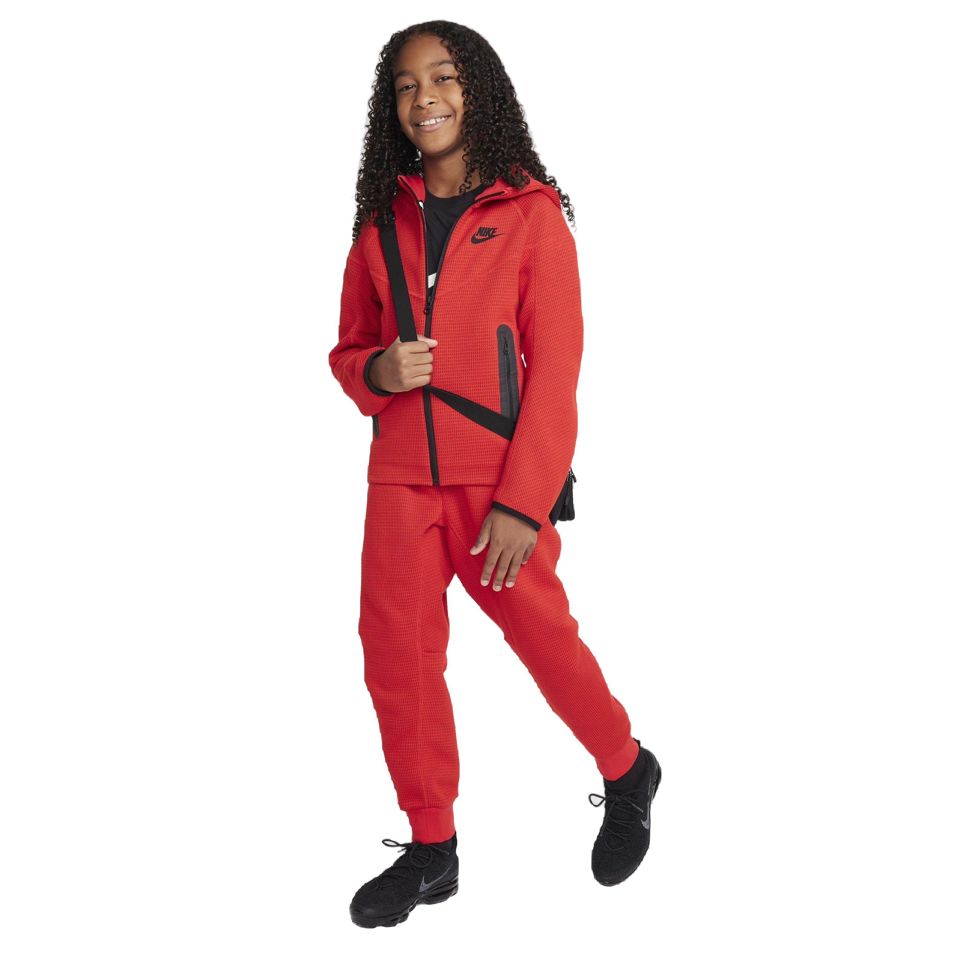 Nike Big Boys' Sportswear Tech Fleece Winterized Pants - Red - RED Thumbnail View 7
