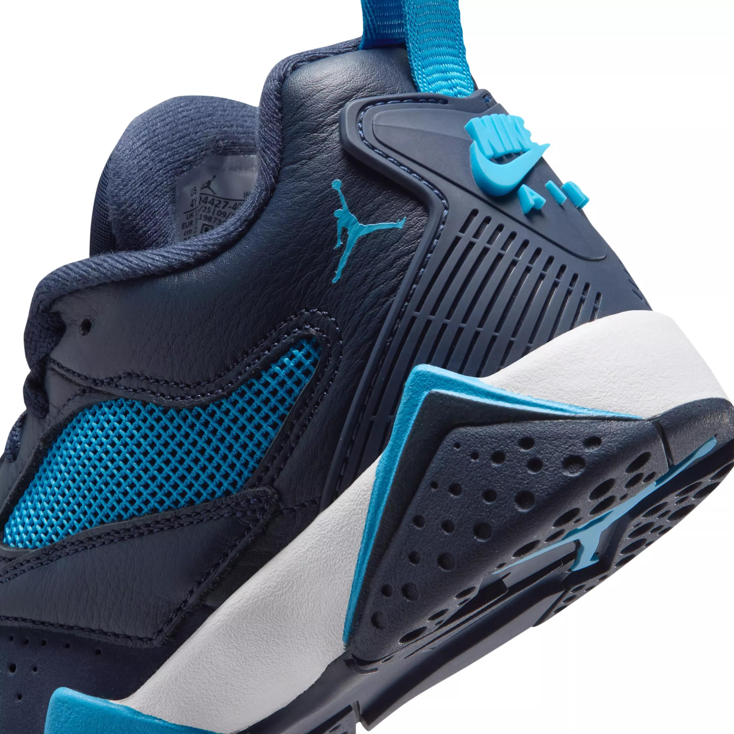 Jordan MVP 92 "Obsidian/White/Dark Powder Blue" Grade School Boys' Shoe - OBSIDIAN/WHITE/DK BLUE