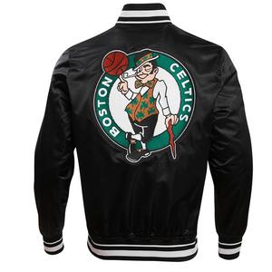 Pro Standard Men's NBA Boston Celtics Retro Classic Rib Satin Jacket -Black