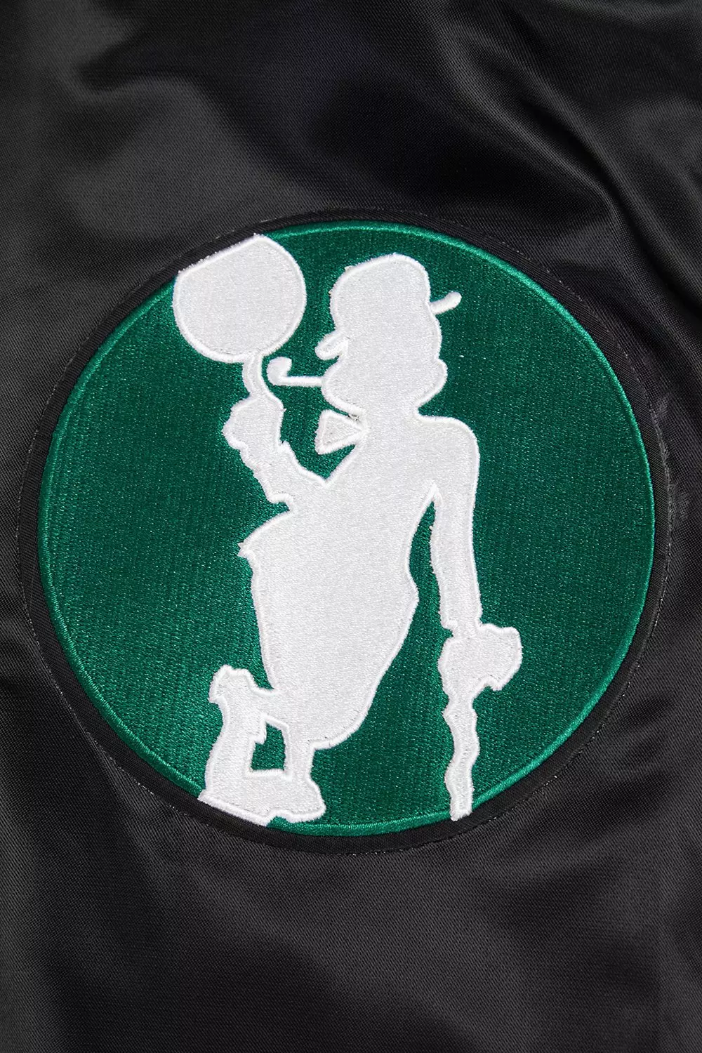 Pro Standard Men's NBA Boston Celtics Retro Classic Rib Satin Jacket -Black - BLACK