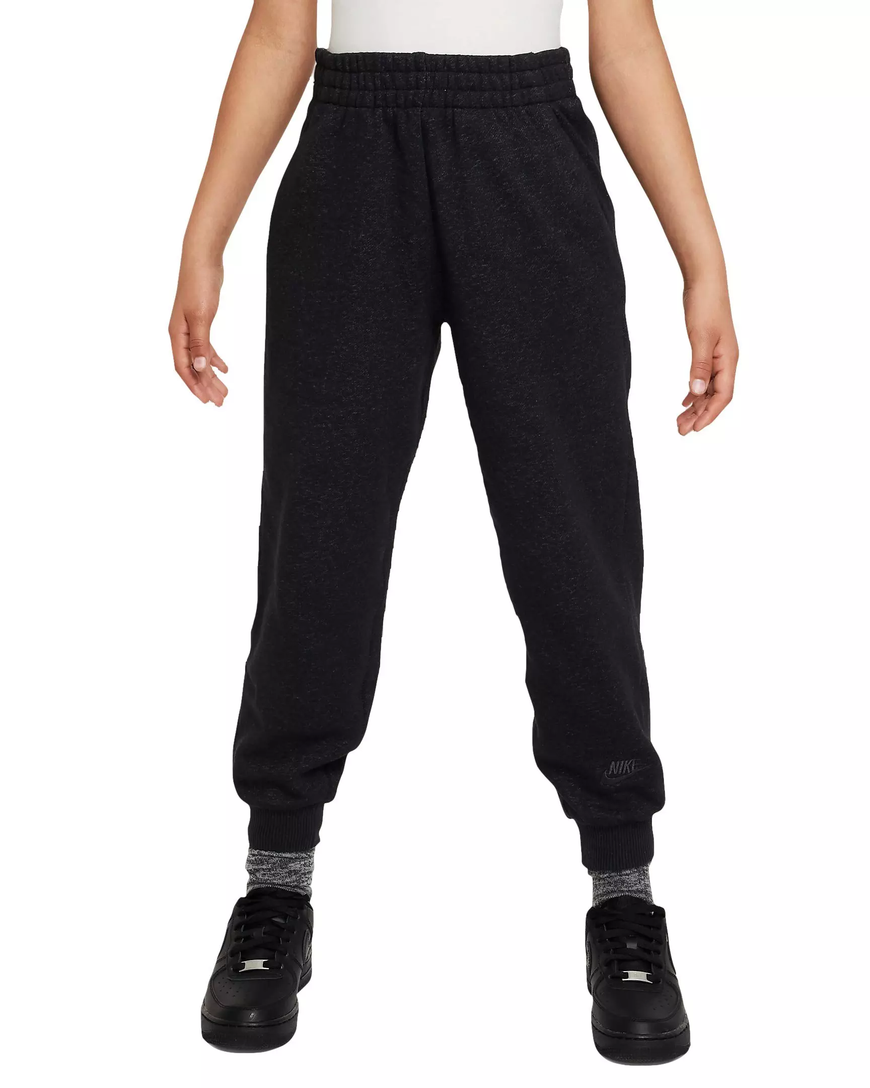 Nike Big Kids' Icon EasyOn Loose Fleece Joggers - Black - BLACK