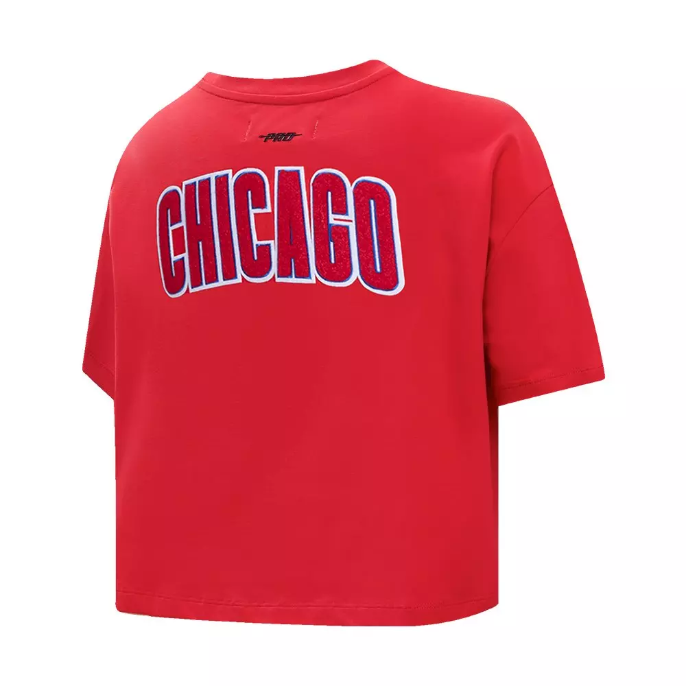 Pro Standard Women's MLB Chicago Cubs Classic Boxy Top -Red - RED