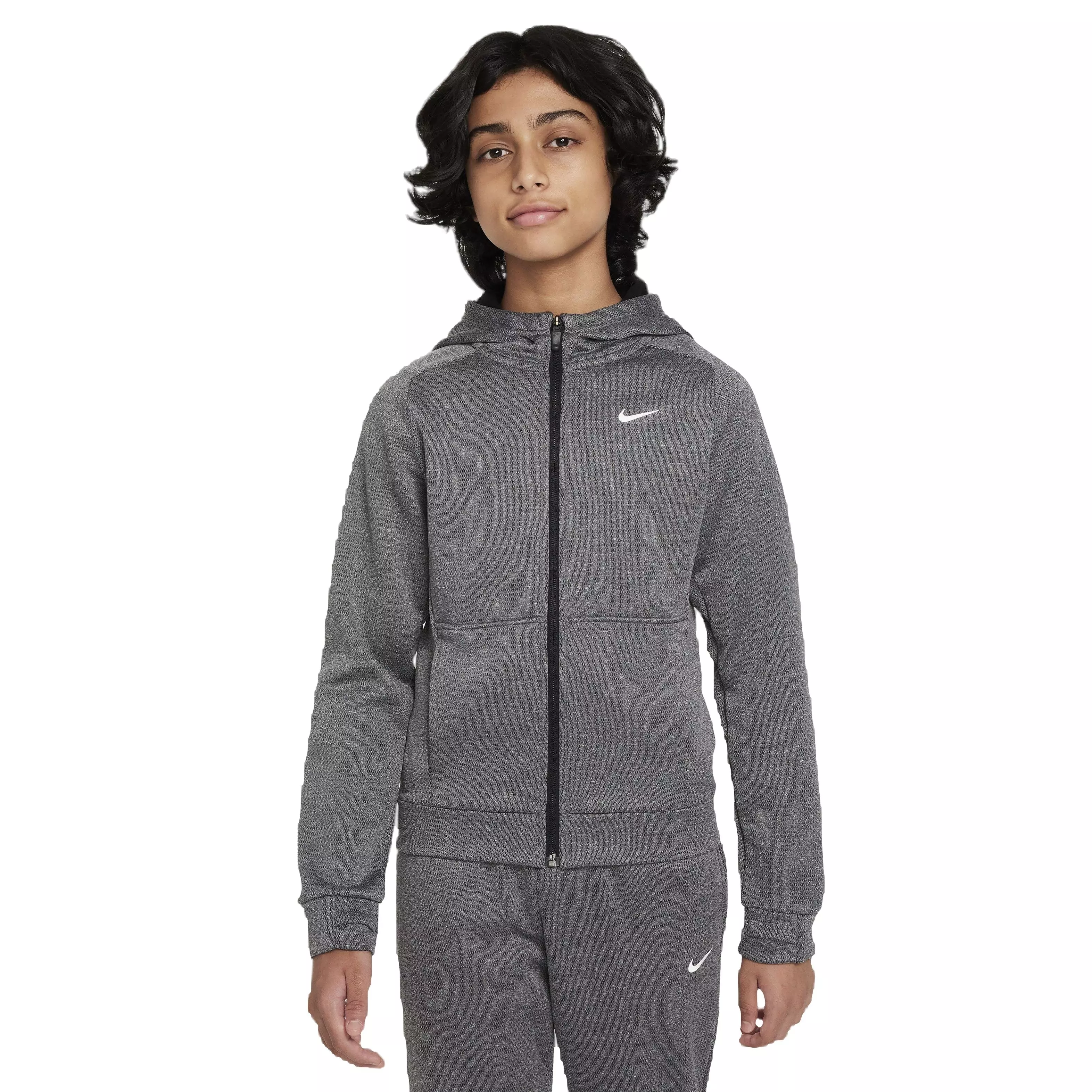 Nike Big Kids' Therma-FIT Full-Zip Jacket - Black - BLACK