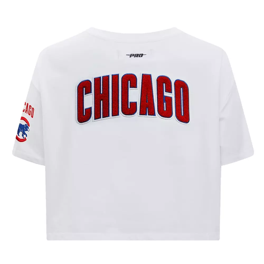 Pro Standard Women's MLB Chicago Cubs Classic Boxy Top -White - WHITE