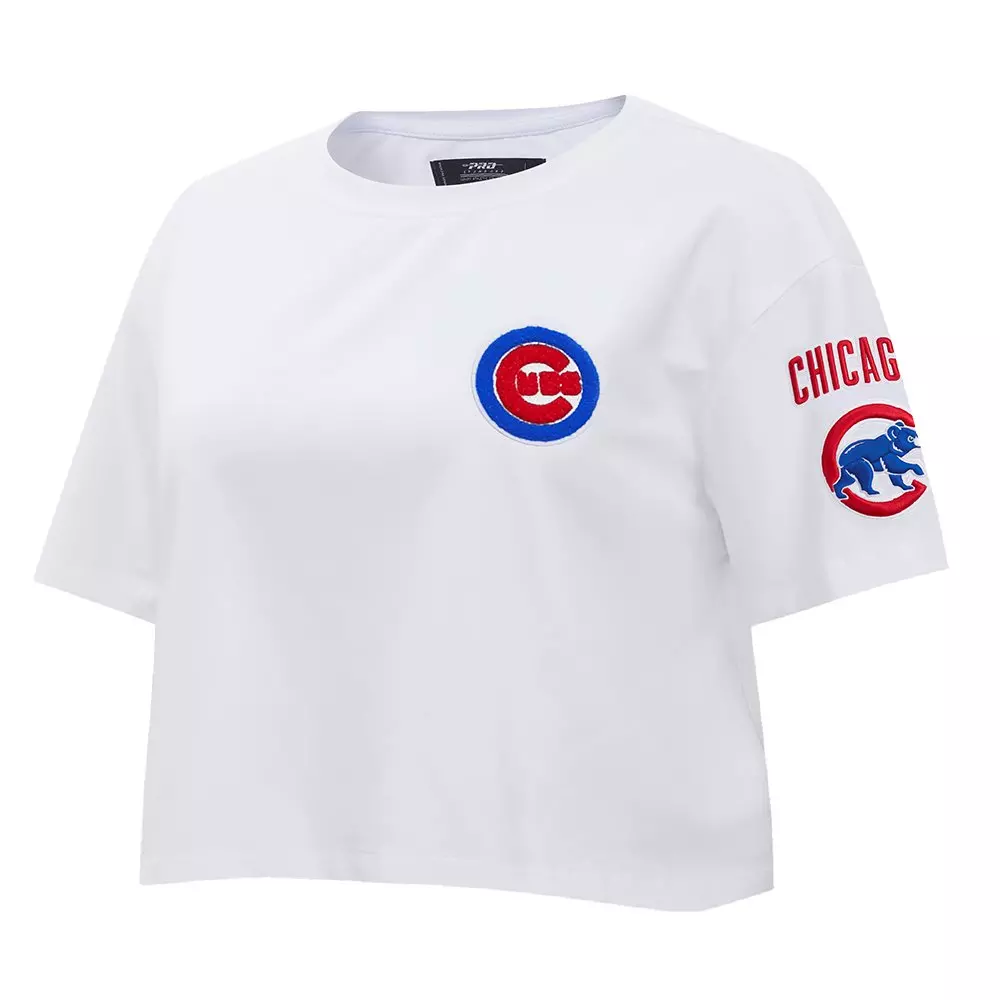 Pro Standard Women's MLB Chicago Cubs Classic Boxy Top -White - WHITE