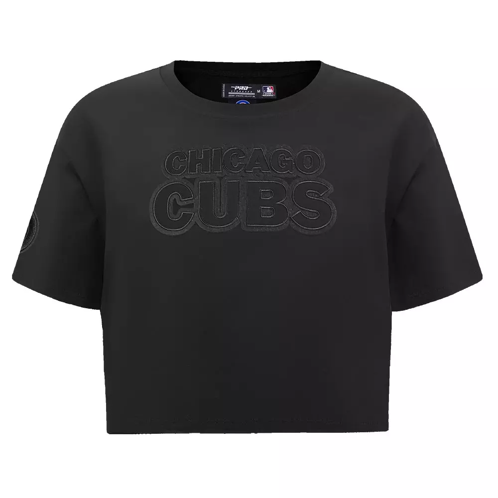 Pro Standard Women's MLB Chicago Cubs Neutral SJ Boxy Top - Black - BLACK