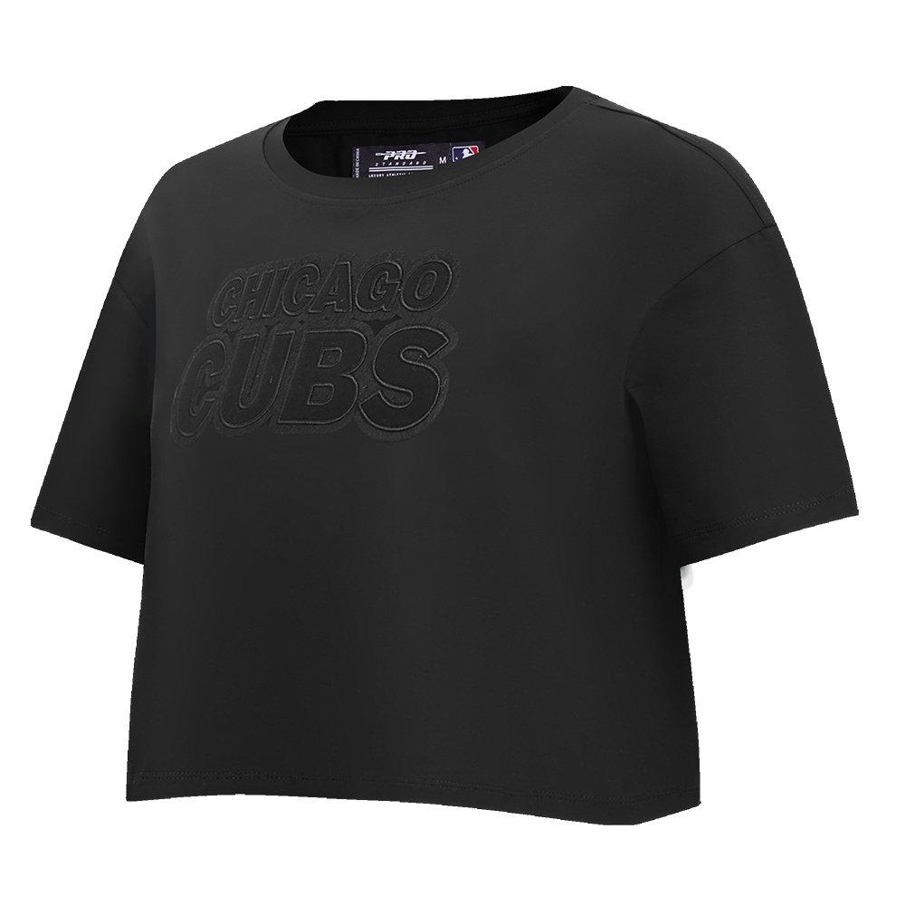Pro Standard Women's MLB Chicago Cubs Neutral SJ Boxy Top - Black - BLACK Thumbnail View 3