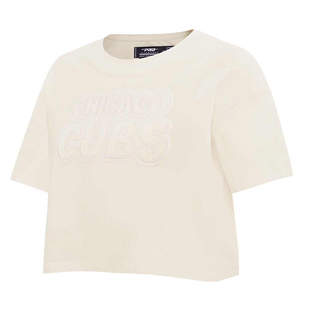Pro Standard Women's MLB Chicago Cubs Neutral SJ Boxy Top -Cream - CREAM Thumbnail View 3