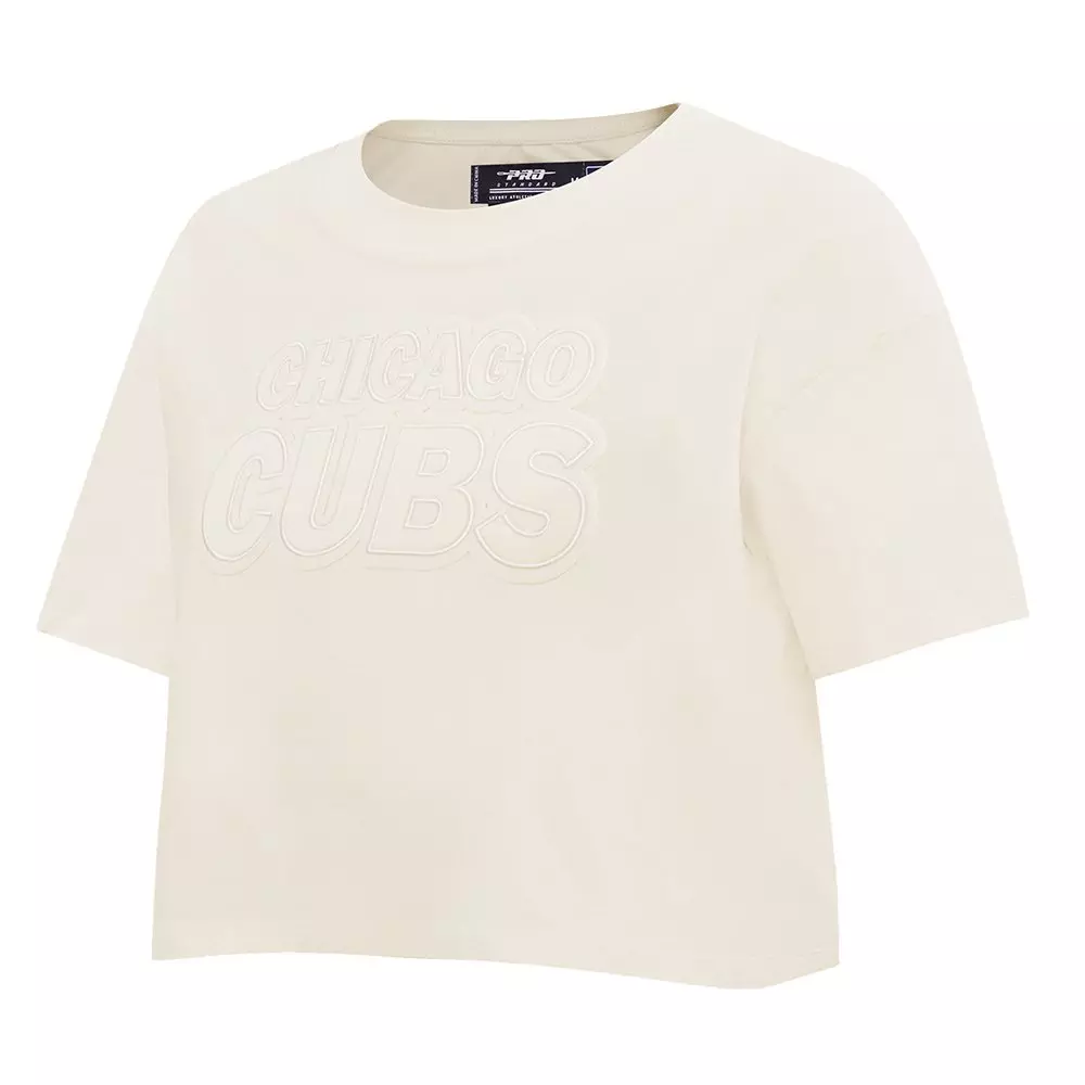 Pro Standard Women's MLB Chicago Cubs Neutral SJ Boxy Top -Cream - CREAM