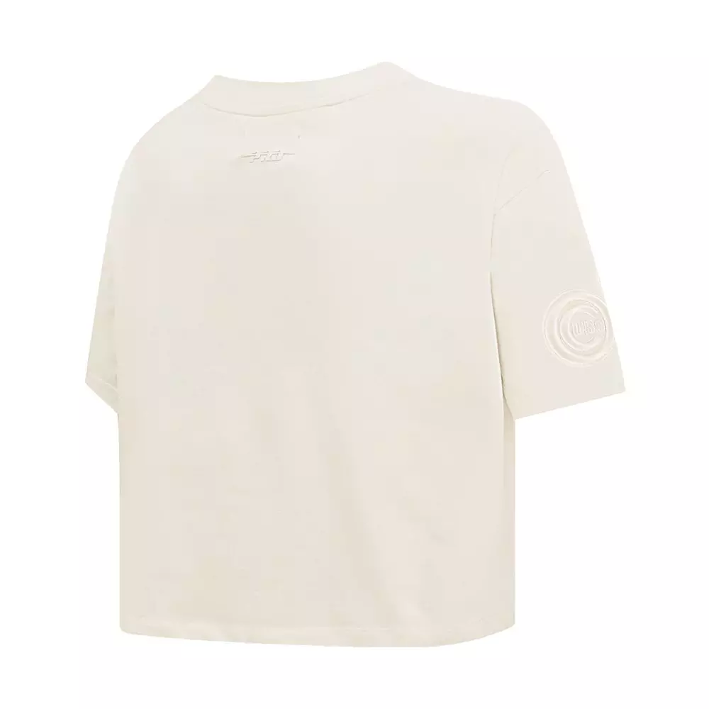 Pro Standard Women's MLB Chicago Cubs Neutral SJ Boxy Top -Cream - CREAM