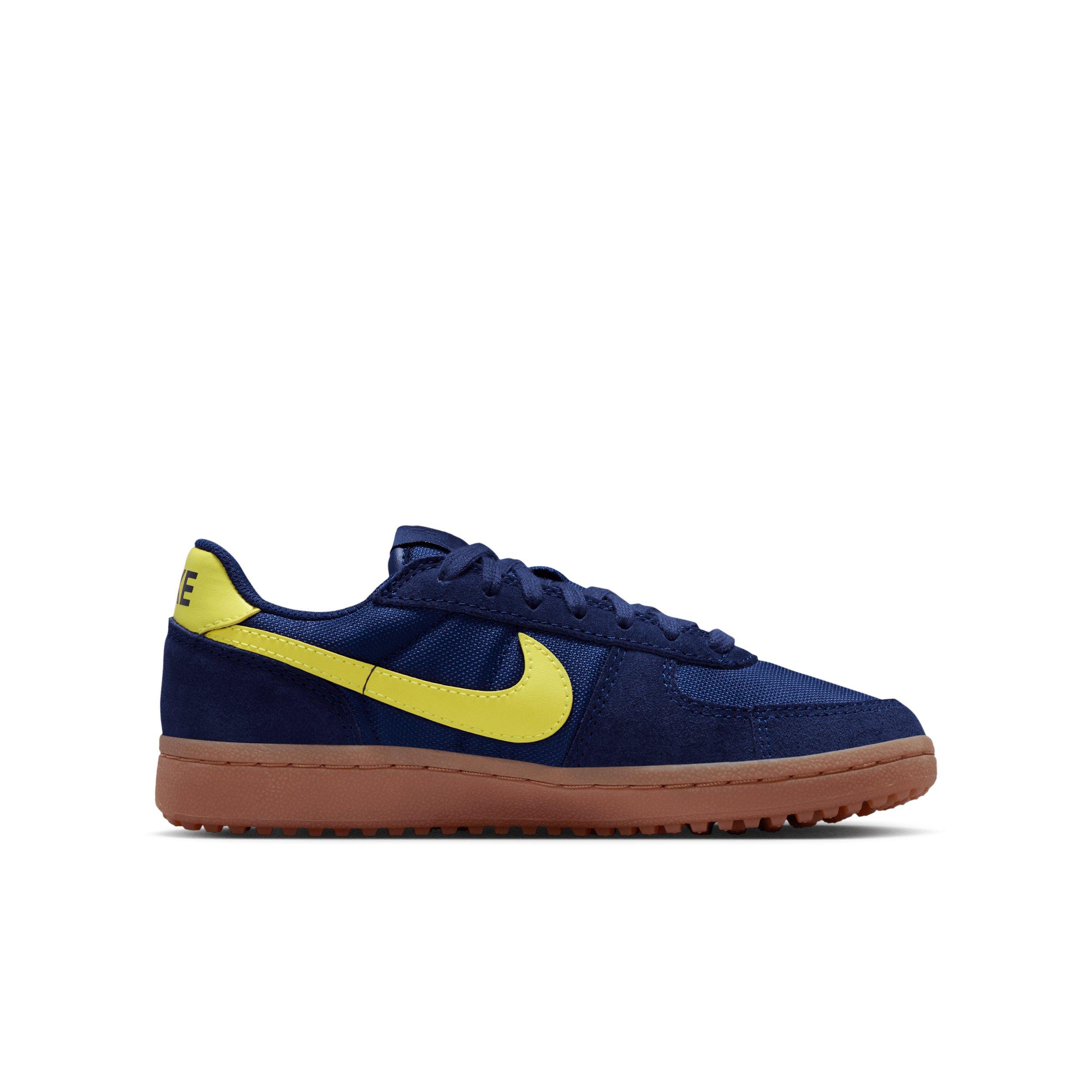 Nike Field General "Blue Void/Gum Medium Brown/Sonic Yellow" Grade School Boys' Shoe - BLUE/MD BROWN/YELLOW Thumbnail View 1